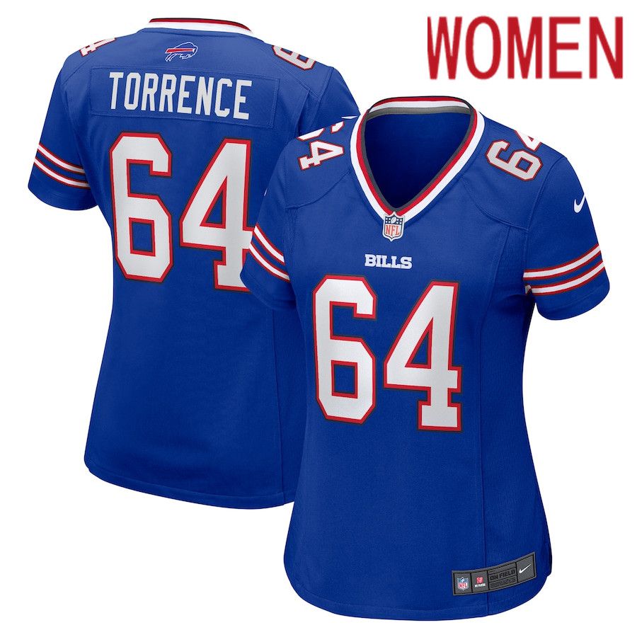 Women Buffalo Bills 64 OCyrus Torrence Nike Royal Home Game NFL Jersey
